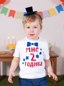 Футболка «Мне 2 годика» с бабочкой