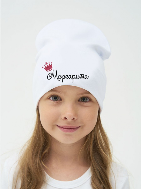 Шапка белая с именем «Маргарита» фото 1