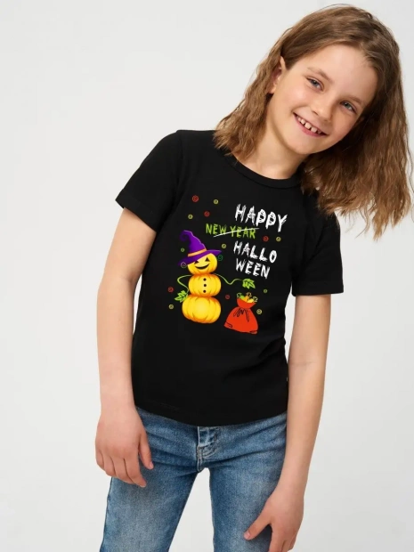 Футболка на хэллоуин «Happy Halloween» фото 1