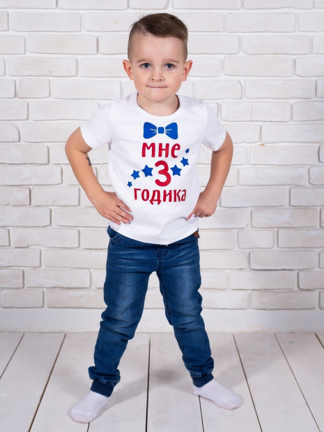 Футболка «Мне 3 годика» с бабочкой фото 2